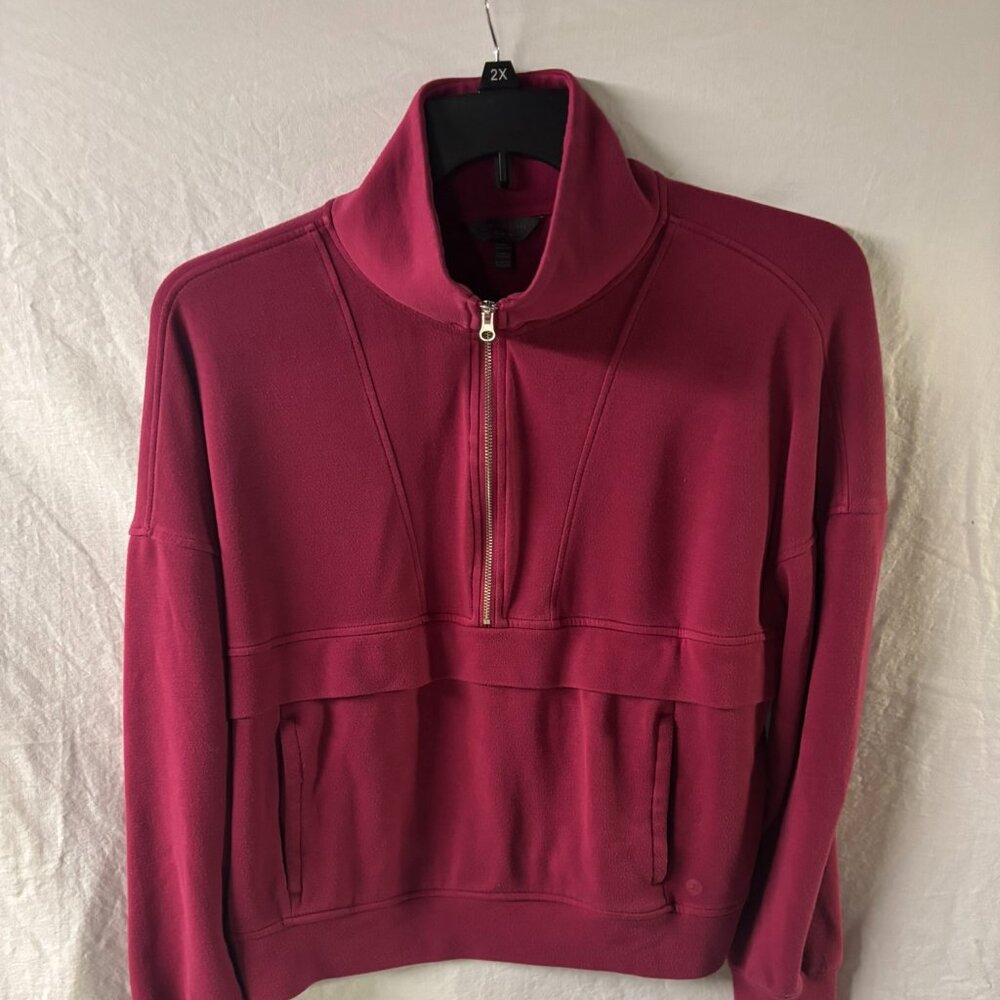 Danskin Womens Size Medium Quarter Zip Scuba Pullover Sweatshirt